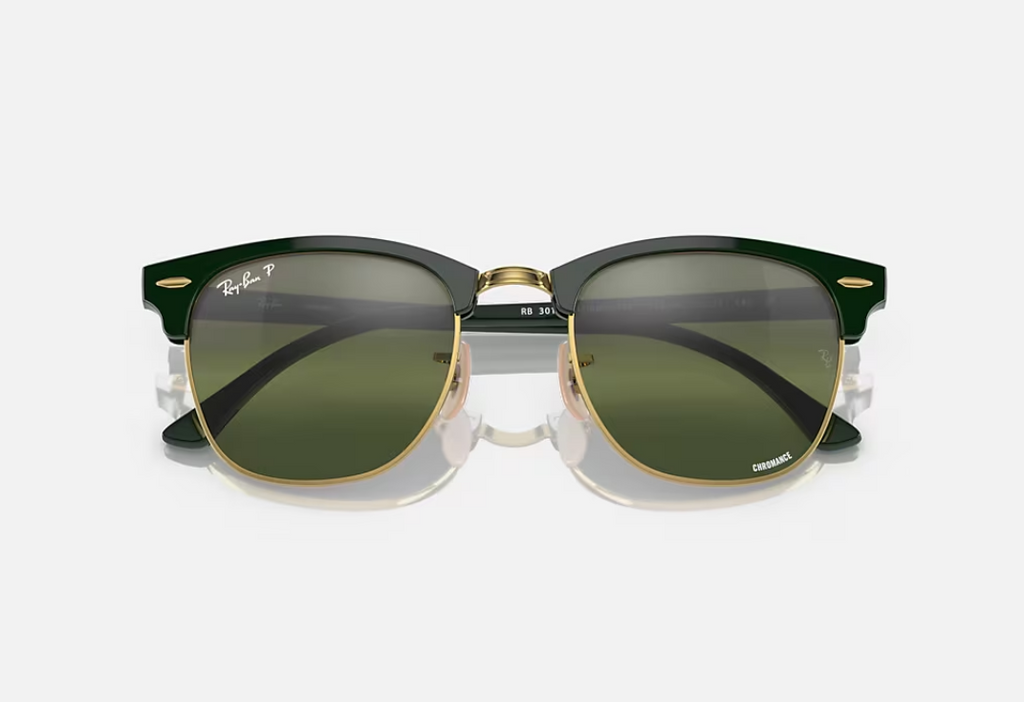 Ray-Ban Clubmaster RB3016 Or & Vert – Polarisées UV400