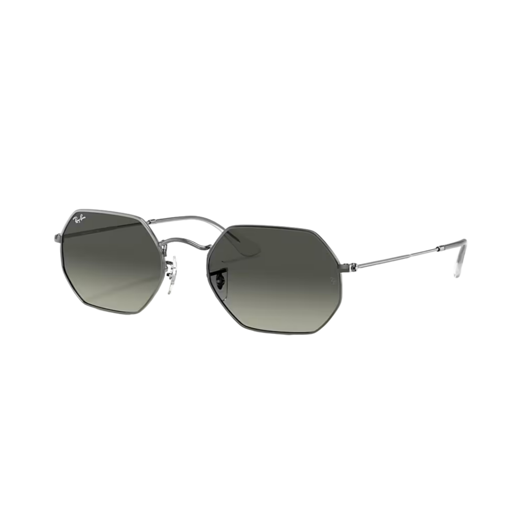 Ray-Ban Hexagonal Métal – Verres Dégradés Gris & Monture Argentée